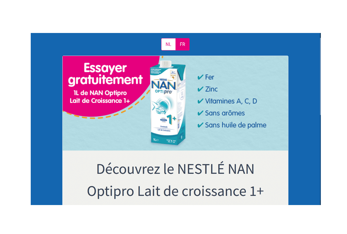 Lait de croissance NAN Optipro 100 remboursé