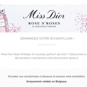 echantillon gratuit dior